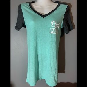 Victoria’s Secret PINK Logo V-Neck Tee
